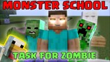 MONSTER SCHOOL : ZOMBIE First task! Minecraft Animation