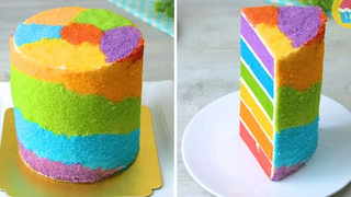ตกแต่งเค้กด้วยทรายหลากสี! กินได้แถมอร่อยด้วย (Sand Art Cake Decoration)