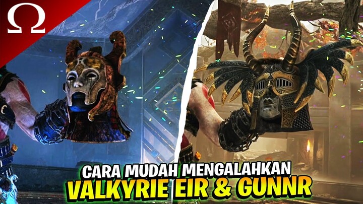 CARA MUDAH MENGALAHKAN BOSS RAHASIA VALKYRIE GUNNR & EIR - God Of War 4 (HARD) PS4