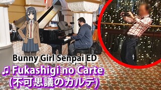 I played BUNNY GIRL SENPAI ED on piano in public