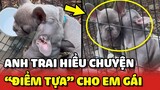 Anh trai cún HIỂU CHUYỆN dù buồn ngủ vẫn làm ĐIỂM TỰA cho em gái 😍 | Yêu Lu