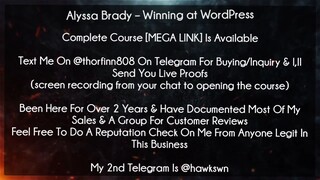 Alyssa Brady Course Winning at WordPress download