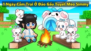 Mèo Simmy 1 Ngày Cắm Trại Trên ĐẢO GẤU TUYẾT MÈO SIMMY Siêu Đáng Yêu Trong Mini World