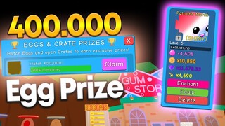 Claiming The 400.000 Egg Prize Pet & Shiny Patriotic Marsh in Bubble Gum Simulator