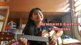 MEMORIES - Guitar Tutorial || Beginner easy chords ||Mary France Montas