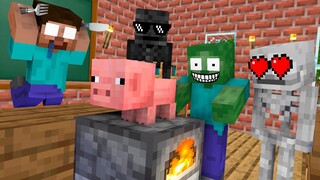 EPIC MONSTER SCHOOL : COOKING (TEAM CHALLENGE) - MINECRAFT ANIMATION