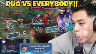 Top Global Wanwan + Bapak Khufra VS Everybody!! Tim Gw Aneh Banget!! - Mobile Legends