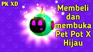 Membeli Pet Pod X Hijau dan langsung membukanya di PK XD Update Pameran Profesi