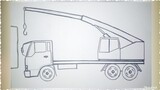 Cara Mudah Menggambar Mobil Truk Crane | Tutorial Indonesia
