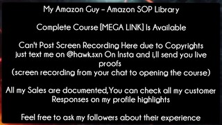 My Amazon Guy – Amazon SOP Libray Course download