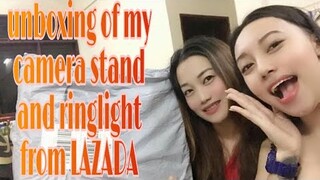 Unboxing of CAMERA STAND with RING LIGHT from LAZADA