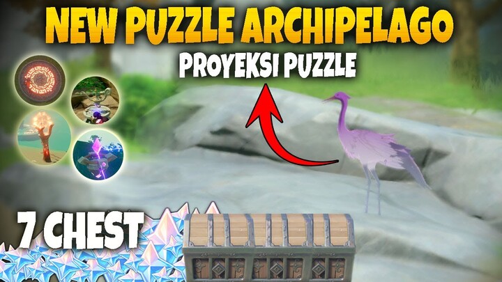 7 Chest Puzzle Baru - Proyeksi Puzzle dll - Archipelago v2.8 Genshin Impact