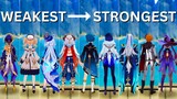 F2P - Weakest To Strongest Hydro Characters Nuke Showcase [Genshin Impact]