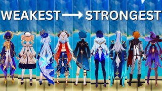 F2P - Weakest To Strongest Hydro Characters Nuke Showcase [Genshin Impact]