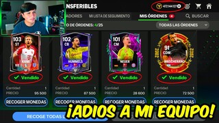 LO VENDI TODO!!! DESPIDO A MI EQUIPO DE FC MOBILE 😭