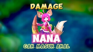 DAMAGE NANA GAK MASUK AKAL 🥶🙌 #contentcreatormlbb #gameplay #nana #heroop #wiamungtzy #nanamlbb