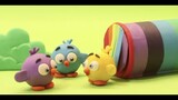 Chicken popcorn $ colored tunnel Play Doh cartoon for children - BabyClay animals