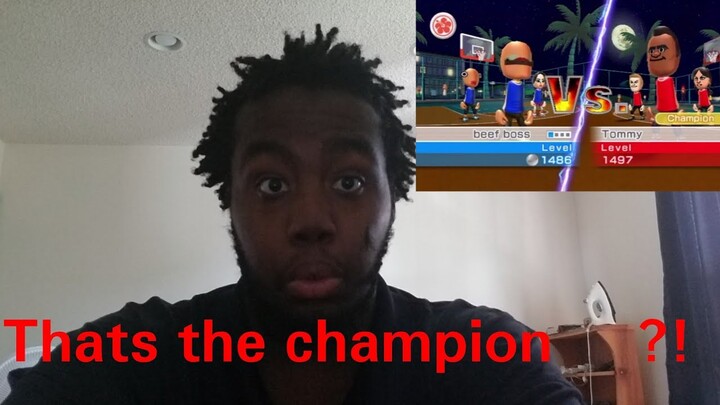 Wii Sports Resort Raging and Funny Moments - Basketball Championship Reaction