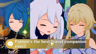 Paimon's Riddle Cutscene (So wholesomeee 😊)