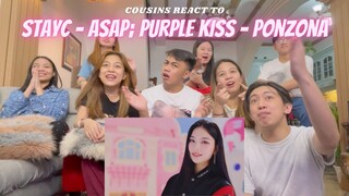 COUSINS REACT TO STAYC - ASAP & PURPLE KISS - PONZONA MV