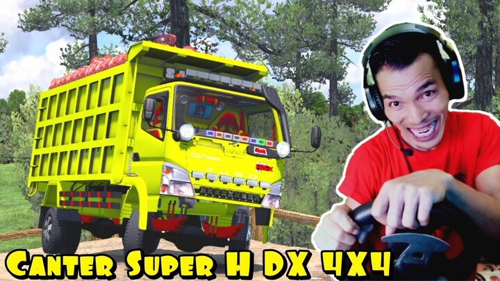KETANGGUHAN DUMP TRUK CANTER SUPER HDX 4X4 MUAT SAWIT LEWAT JALUR OFFROAD-ETS2