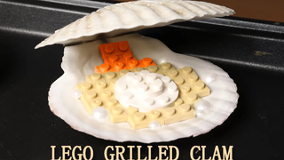 Lego Grilled Clam - เลโก้ในชีวิตจริง/ การทำอาหารสต็อปโมชั่น ＆ ASMR