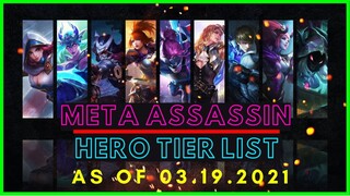 META ASSASSIN MOBILE LEGEND 2021 | ASSASSIN TIER LIST MOBILE LEGENDS