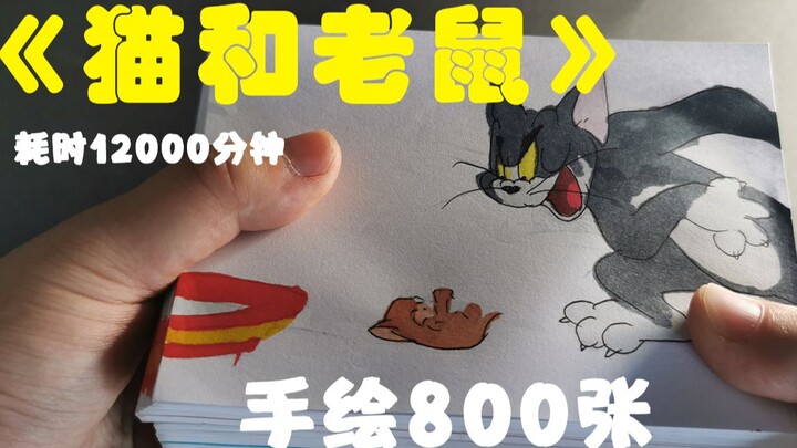【定格动画】当我用20天手绘800张在纸上看《猫和老鼠》？？？？