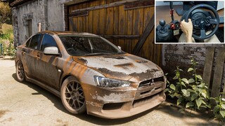 Rebuilding Mitsubishi Lancer Evolution X - Forza Horizon 5 | Thrustmaster T300RS Gameplay