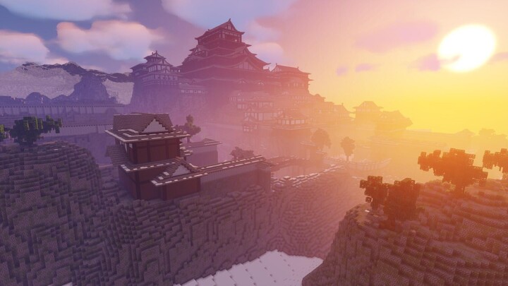 [Minecraft] Mimicking Ashina City from Sekiro