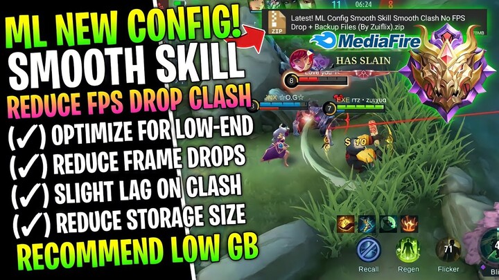 New! ML Config Smooth Skill Effect Optimize Smooth Clash Anti FPS Drop 120 FPS ML - Mobile Legends