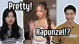 Isn't she Rapunzel?! | Korean Reaction to Donnalyn TikTok