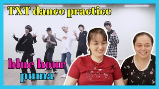 REAGINDO À 'TXT DANCE PRACTICE (BLUE HOUR E PUMA)'