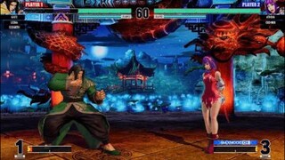 KOF15　チャンピオン　我刃vsアテナ　アテナの画面端から逆襲　優秀なテレポート