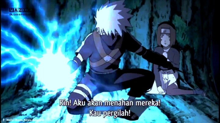 ketika Kakashi dan Rin terkepung oleh Shinobi desa iwa