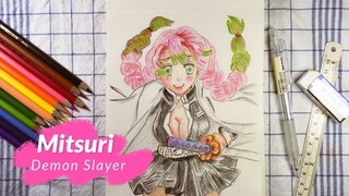 Demon Slayer | Mitsuri | Colored pencils