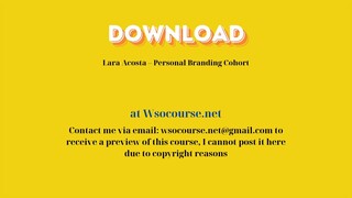 [GET] Lara Acosta – Personal Branding Cohort