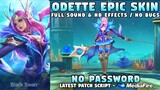 Odette Epic Skin Script No Password | Odette Mermaid Princess Skin Script | Mobile Legends