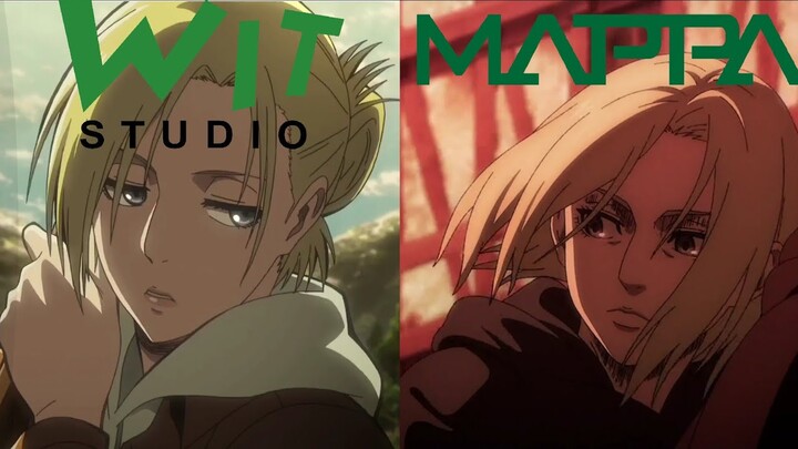 Annie WIT Vs MAPPA Comparison - Shingeki No Kyojin S1 Vs S4