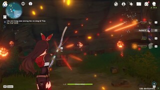 [Genshin Impact 2.2] hướng dẫn đốt đuốc lửa ở dưới hang gần đỉnh Shirikoro