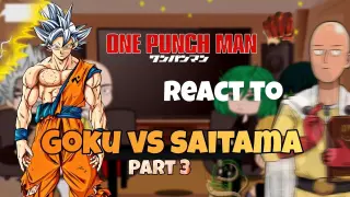 OPM react to GOKU vs SAITAMA  || PART 3 / Ep 2/2 I Fan Animation I One Punch Man Vs Dbz