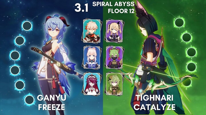 C0 Ganyu Freeze & C0 Tighnari Catalyze | 3.1 Spiral Abyss Floor 12