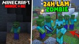 Minecraft: Thử thách 24h trở thành vua Zombie trong sinh tồn siêu khó