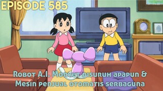 Doraemon Episode 585 Subtitle Indonesia | Robot AI Monyet disuruh apapun & mesin penjual otomatis se