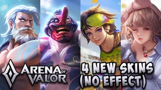 4 NEW SKINS: GILDUR, GRAKK, VIOLET & SINESTREA | ARENA OF VALOR | AOV | ROV | LiênQuânMobile | 傳說對決