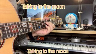 [Music]Memetik Gitar + Menyanyi Talking To The Moon, Indah Sekali