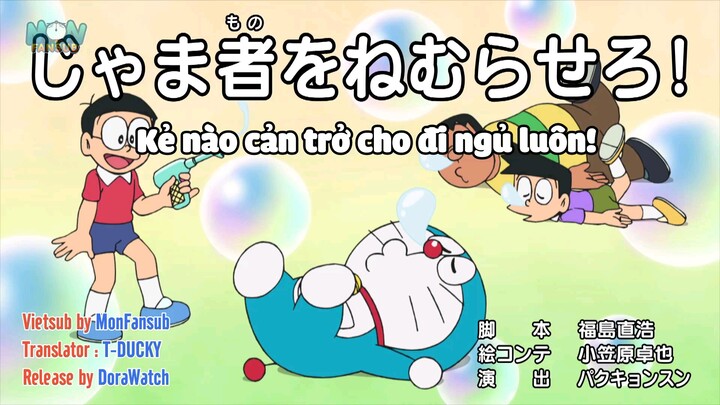 Doraemon Vietsub Tập 824 : Kẻ nào cản trở cho đi ngủ luôn & Thám hiểm rừng  bằng giấy Origami