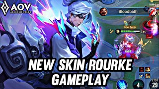 AOV : NEW SKIN ROURKE GAMEPLAY - ARENA OF VALOR LIÊNQUÂNMOBILE ROV COT