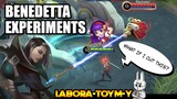 HOW TO COUNTER BENEDETTA - EXPERIMENTS ON BENEDETTA - MLBB - MOBILE LEGENDS LABORATOYMY