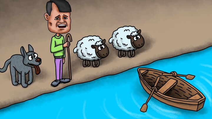 咖子谜题：牧羊人怎样才能把所有的动物顺利过河呢？